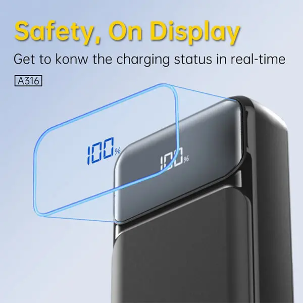 Aspor A316 20000mAh 22.5W Portable Power Bank - Image 4