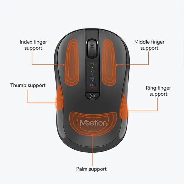 MEETION BTM185 Silent Mouse 2.4G Wireless + Bluetooth - Image 10
