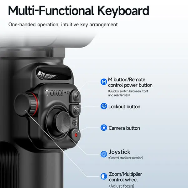 TOKQI M02 3 Axis Handheld Gimbal Stabilizer for Smartphone - Image 2