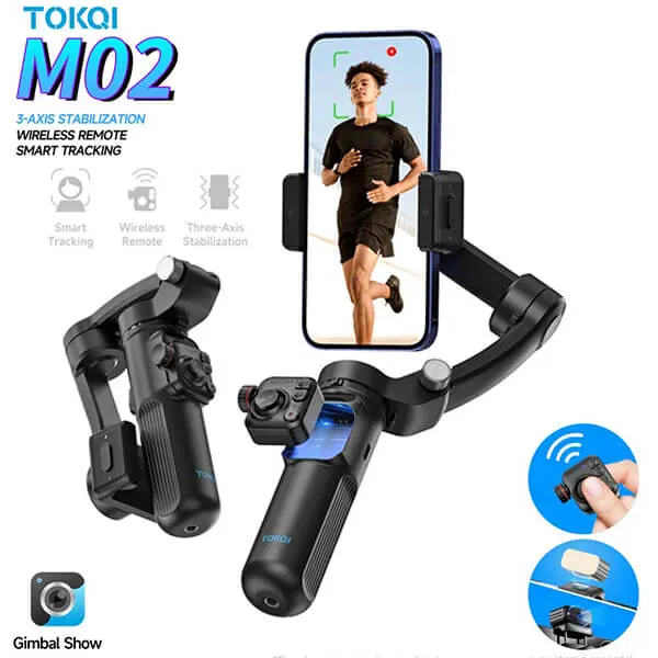 TOKQI M02 3 Axis Handheld Gimbal Stabilizer for Smartphone - Image 4