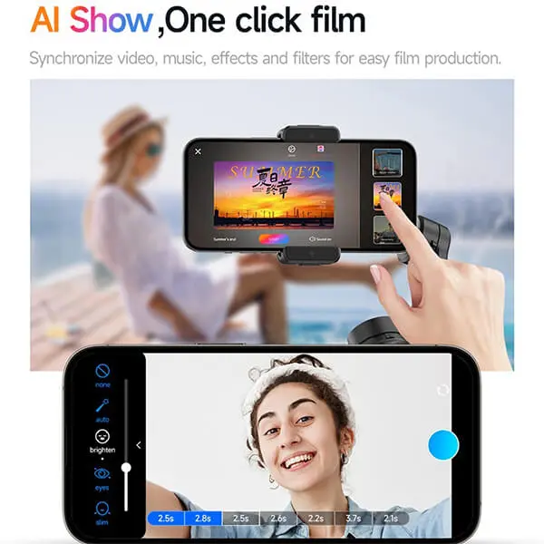 TOKQI M02 3 Axis Handheld Gimbal Stabilizer for Smartphone - Image 7