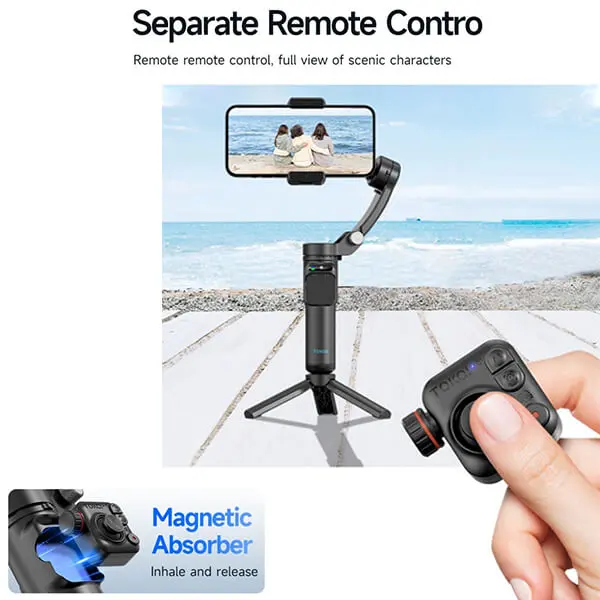 TOKQI M02 3 Axis Handheld Gimbal Stabilizer for Smartphone - Image 12