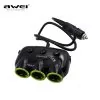  Sockets Car Cigarette Lighter Car Power Adapter with  USB Ports Charger @ido.lk  x