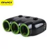  Sockets Car Cigarette Lighter Car Power Adapter with  USB Ports Charger@ido.lk  x