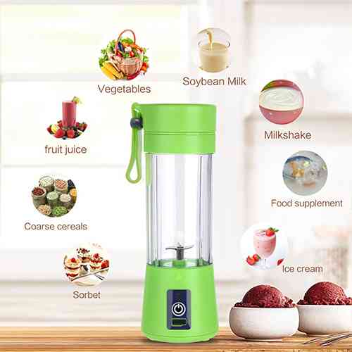 Portable Juicer Bottle | USB Rechargeable Fruit Extraction | toko.lk