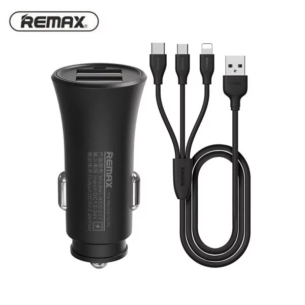 Remax Car Charger & Cable 3 in 1 RCC217 Sri Lanka @ ido.lk