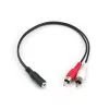 3.5mm Aux Female To 2 RCA Male Jack Adapters Audio Y Cable Splitter