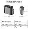 Baseus Car Cigarette Lighter Socket Splitter 12V-24V Dual USB Car Charger