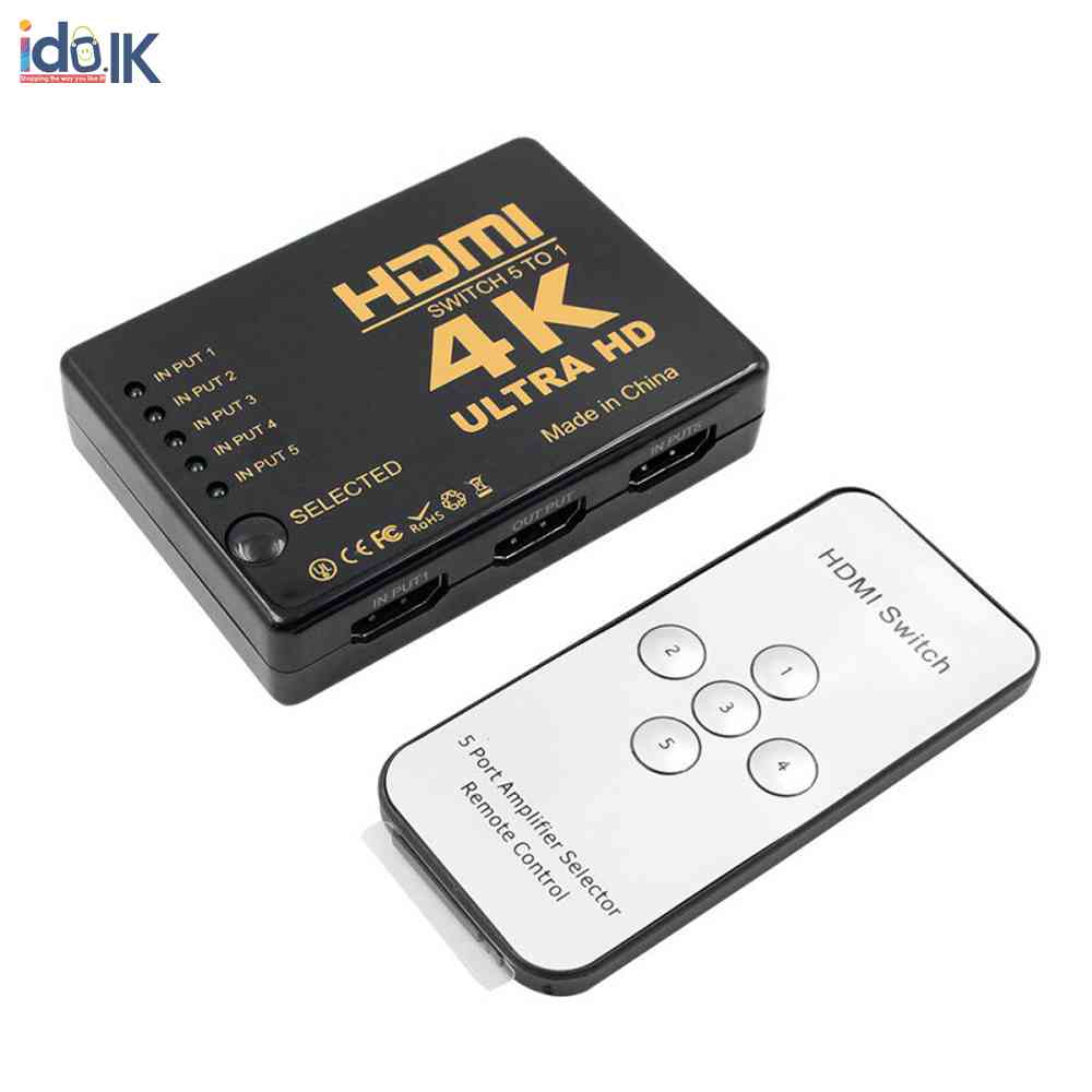 5 Port 4K HDMI Switcher Switch 