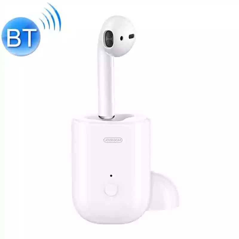 JOYROOM JR-SP1 Single Bluetooth 5.0 Headset with Wireless Charging Box, For iPhone, Galaxy, Huawei, Xiaomi, HTC and Other Smartphones (White)