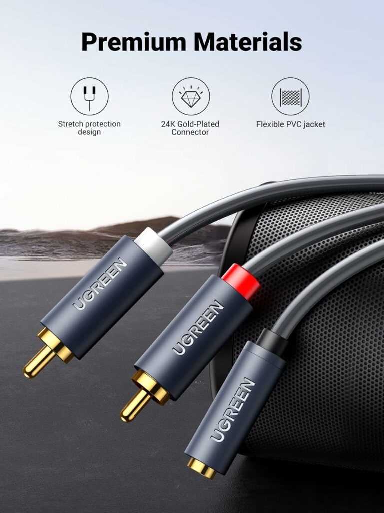 Ugreen 3.5mm Female to 2RCA Male Audio Cable 1M: Buy Ugreen 3.5mm Female to 2RCA Male Audio Cable in Sri Lanka | ido.lk