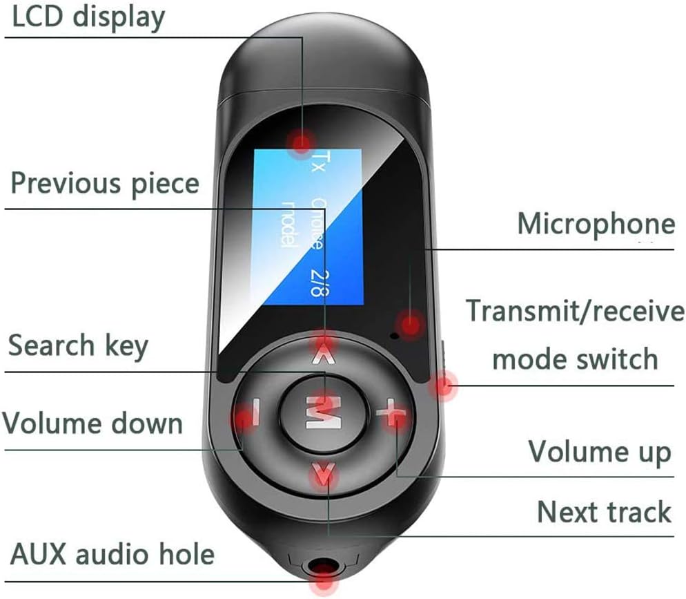 Visible Bluetooth Receiver Transmitter Adapter with Display in Sri Lanka | ido.lk