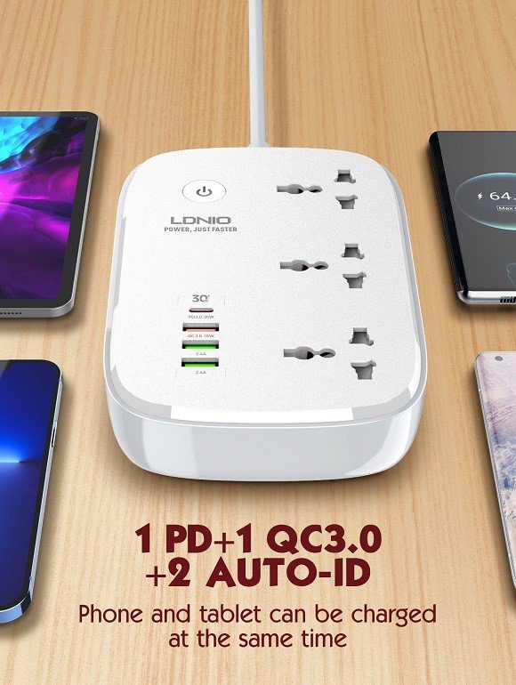 3 AC Outlets Wi-Fi Smart Power Strip SCW3451 | ido.lk