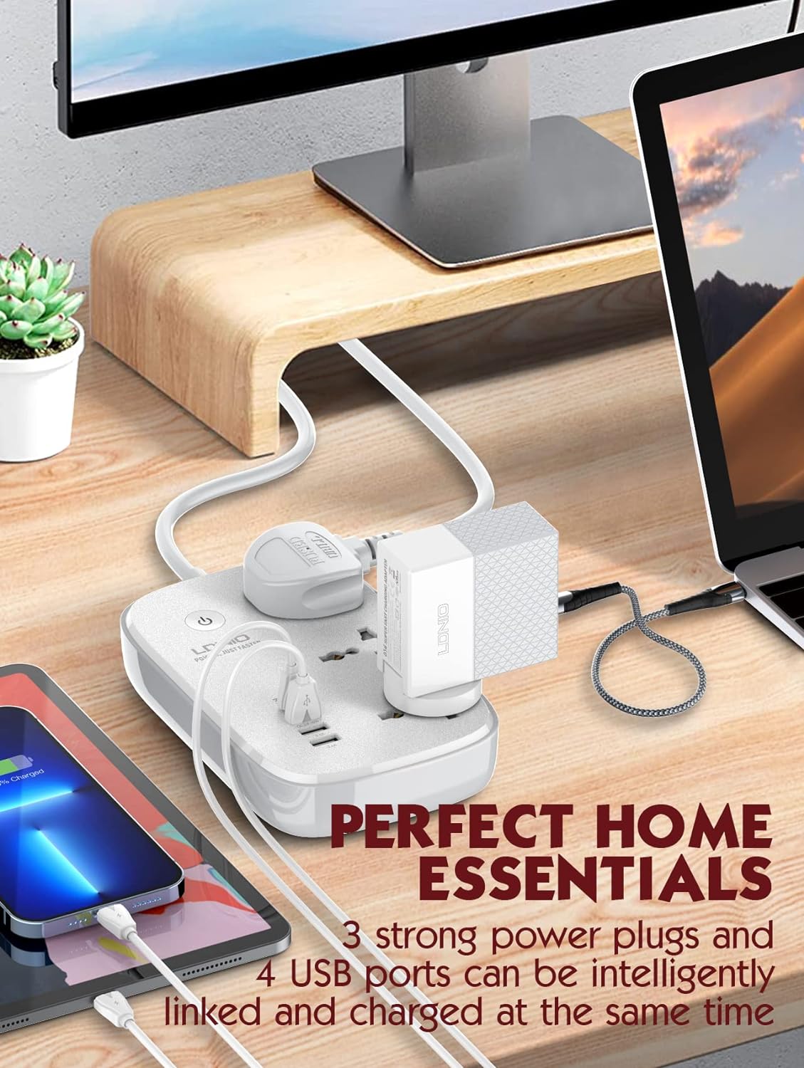 LDNIO 3 Outlets Wi-Fi Smart Power Strip SCW3451 2M in Sri Lanka| ido.lk