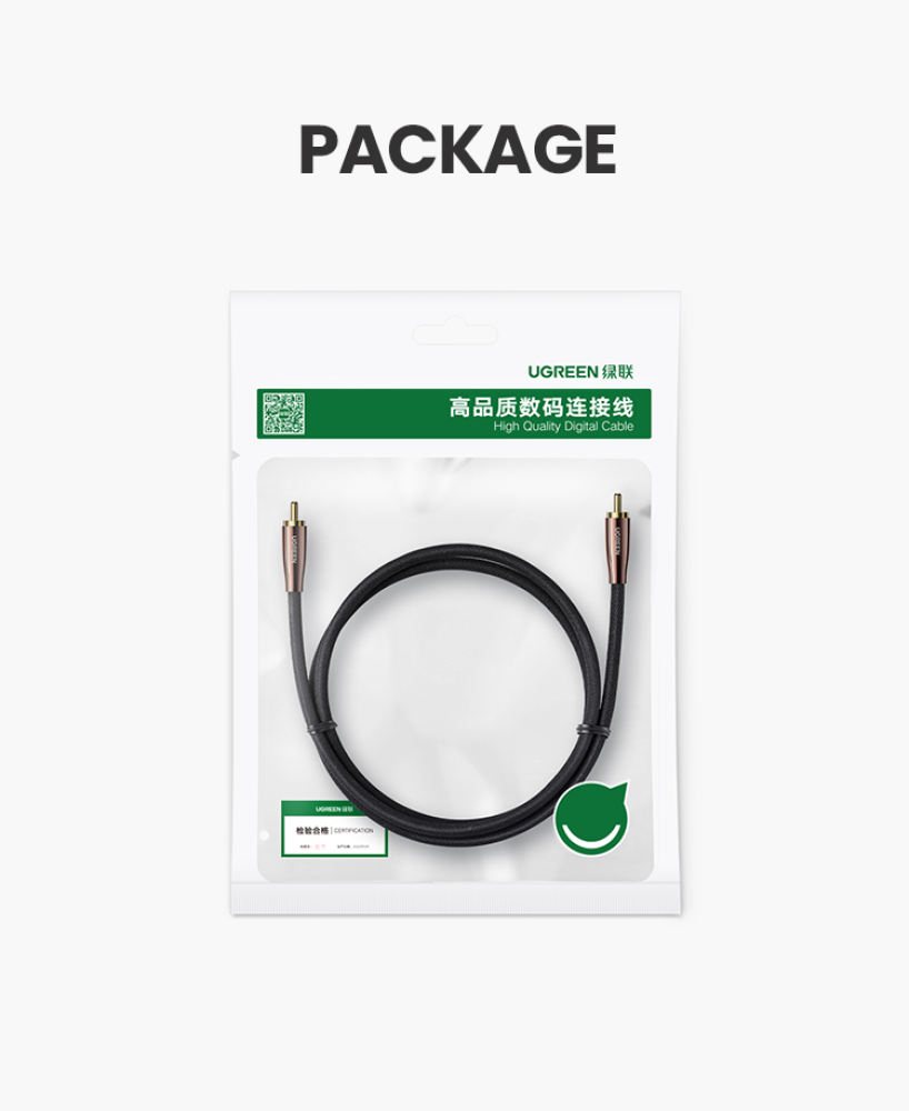 UGREEN HiFi RCA Coaxial Audio Cable Copper Case Braid 1M AV155 in Sri Lanka | ido.lk