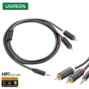 Ugreen 3.5mm Male to 2 RCA Male Audio Cable 1.5M AV102@ido.lk