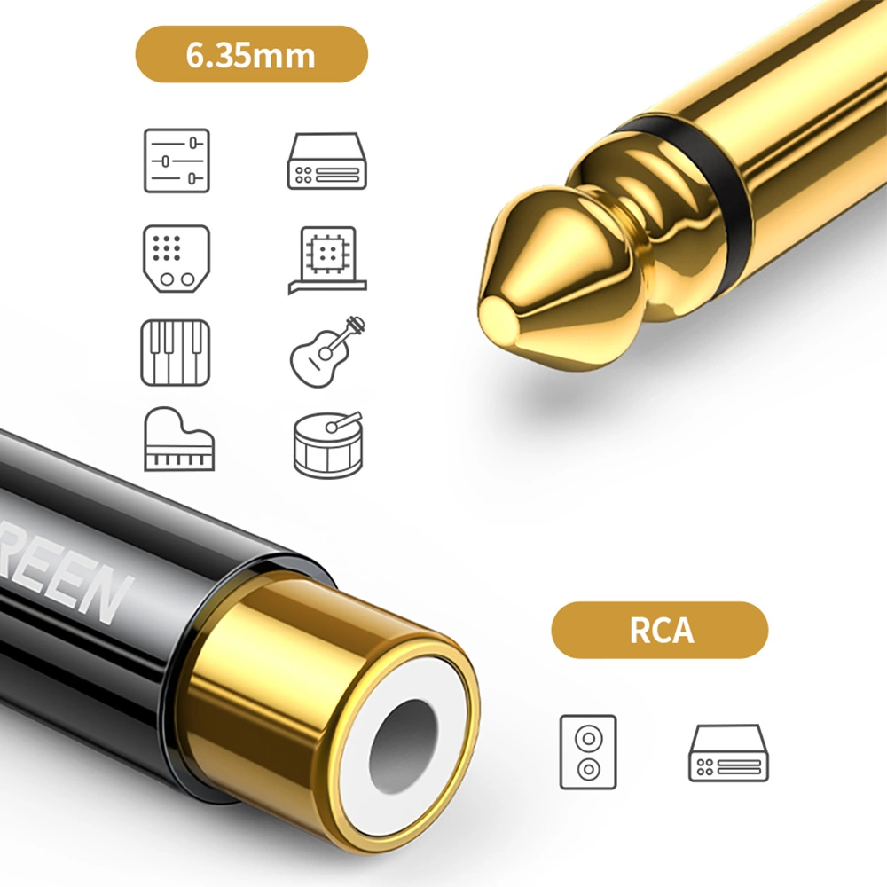 Ugreen 6.35mm Male to RCA Female Adapter 80731 in Sri Lanka | ido.lk